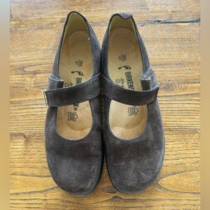 Birkenstock Footprints Annapolis Brown Suede Mary Janes Size 41/US 10-10.5